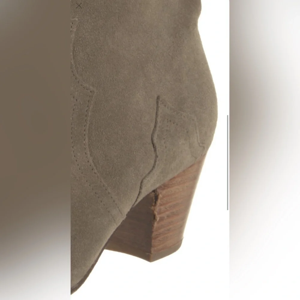 Isabel Marant Tan Dicker Suede Low western Cowboy Boots sz FR 37